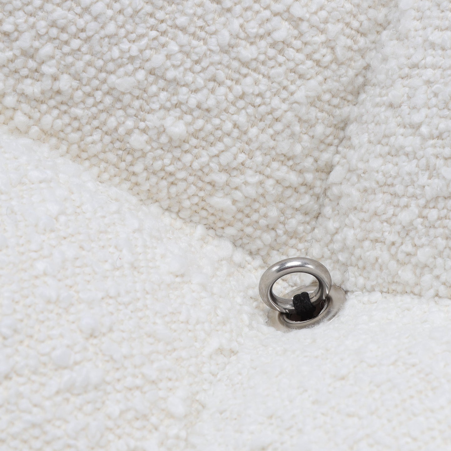Gioia Ottoman - Cream/White Boucle - GFURN