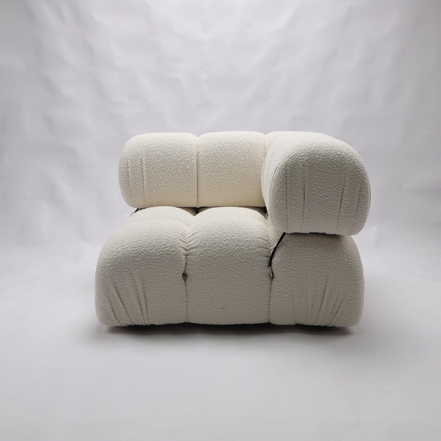 Gioia 1-Seater Chair - Corner - Cream/White Boucle - GFURN