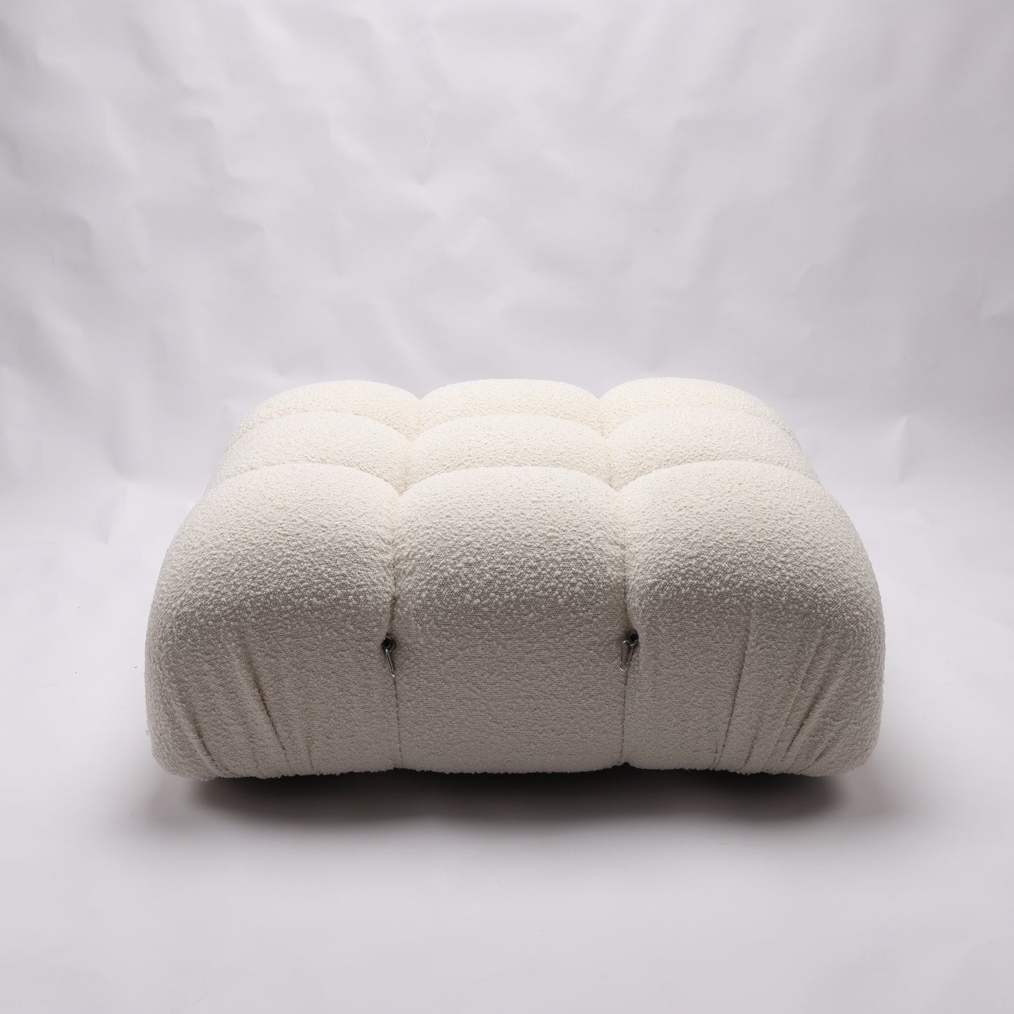 Gioia Ottoman - Cream/White Boucle - GFURN