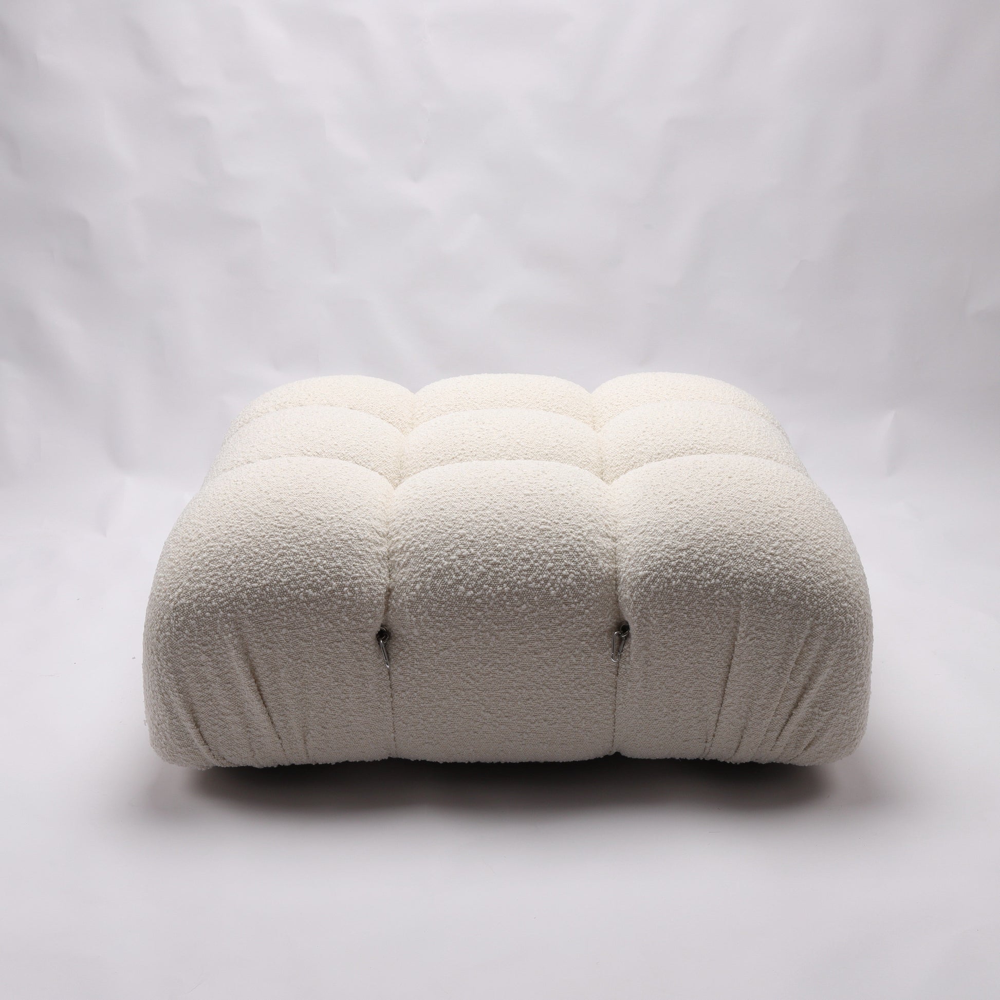 Gioia Ottoman - Cream/White Boucle - GFURN