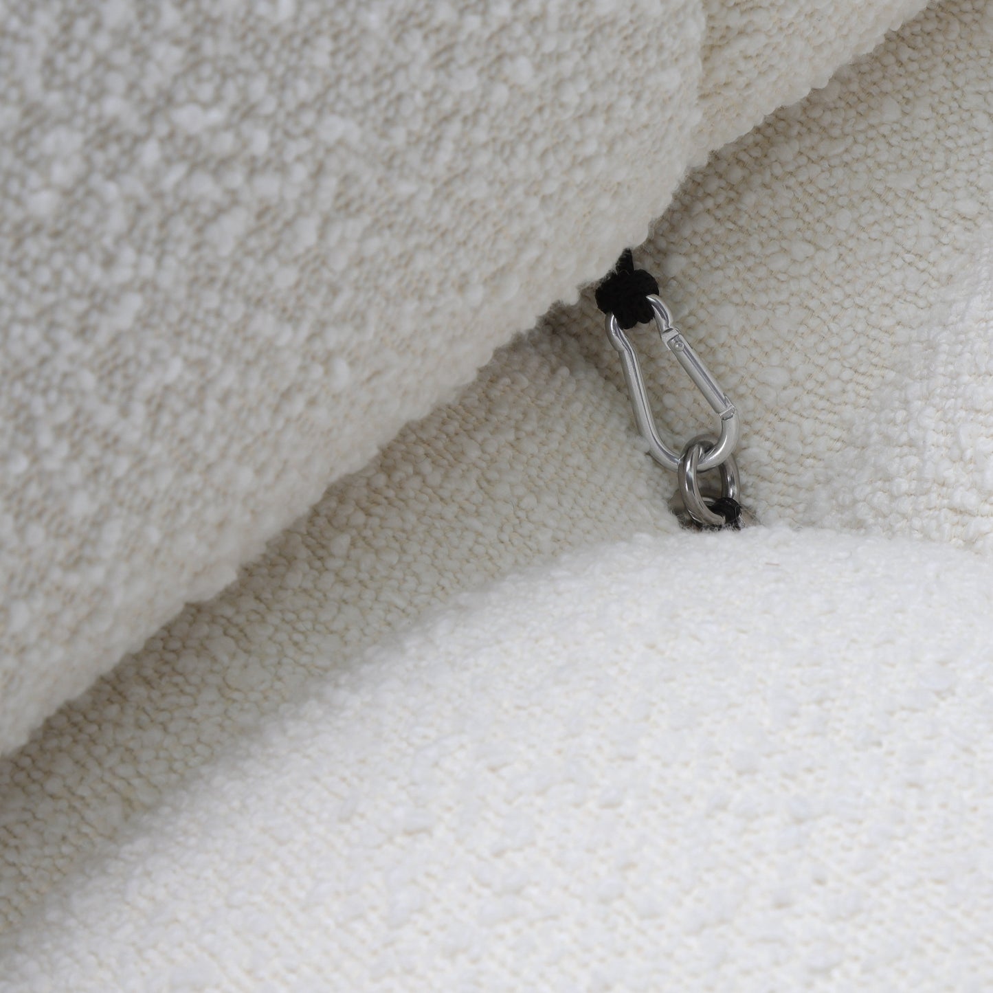 Gioia 1-Seater Chair - Corner - Cream/White Boucle - GFURN