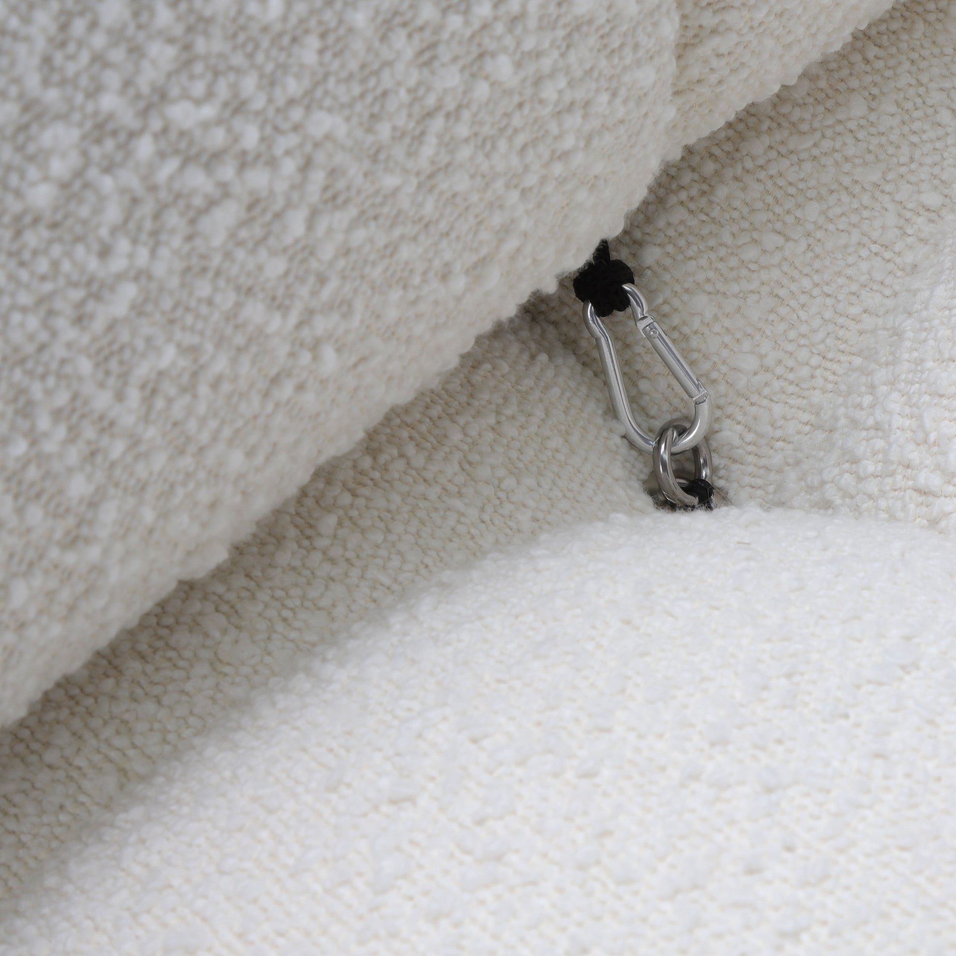 Gioia 1-Seater Chair - Corner - Cream/White Boucle - GFURN