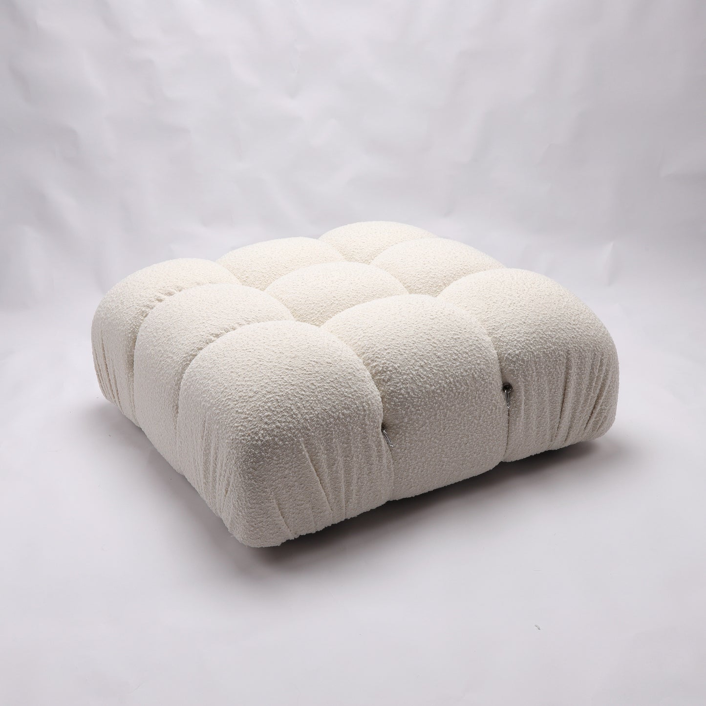 Gioia Ottoman - Cream/White Boucle - GFURN