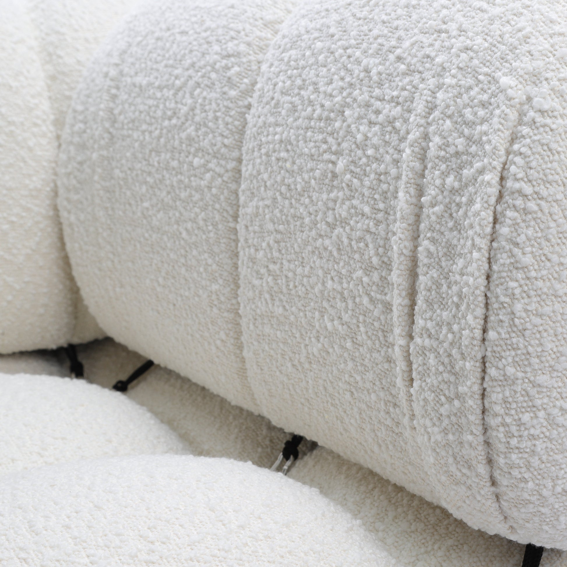 Gioia 1-Seater Chair - Corner - Cream/White Boucle - GFURN