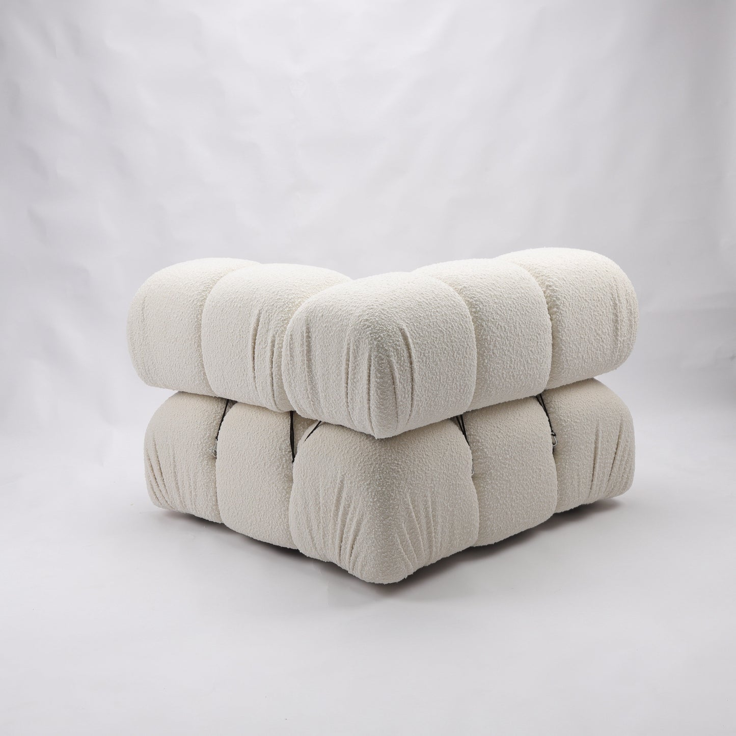 Gioia 1-Seater Chair - Corner - Cream/White Boucle - GFURN