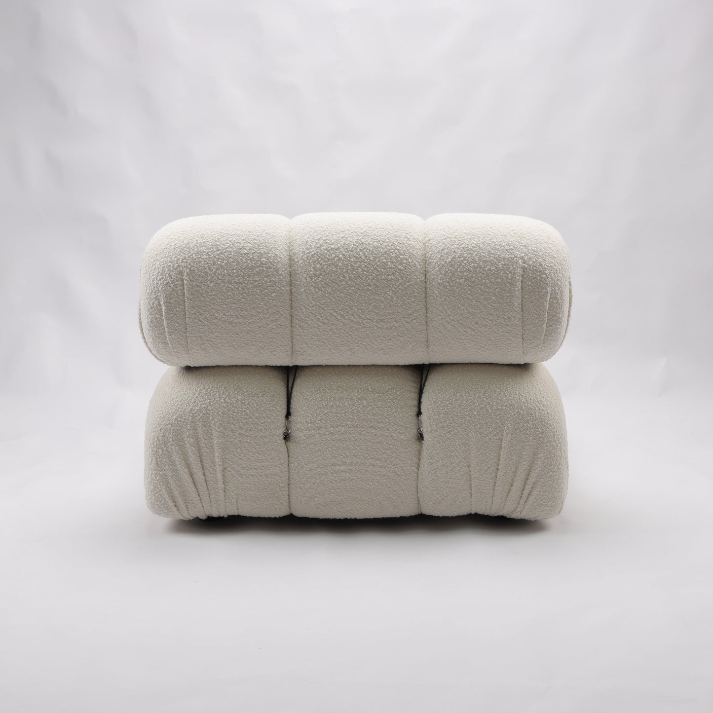 Gioia 1-Seater Chair - No Arm - Cream/White Boucle - GFURN
