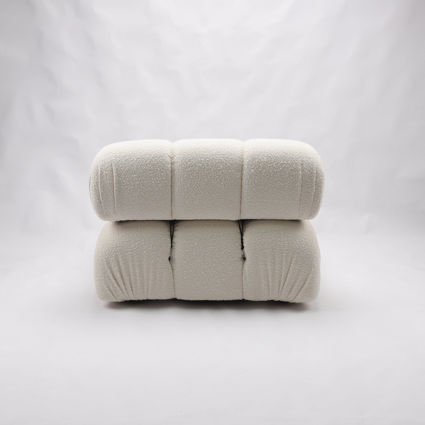 Gioia 1-Seater Chair - Left Armrest - Cream/White Boucle - GFURN
