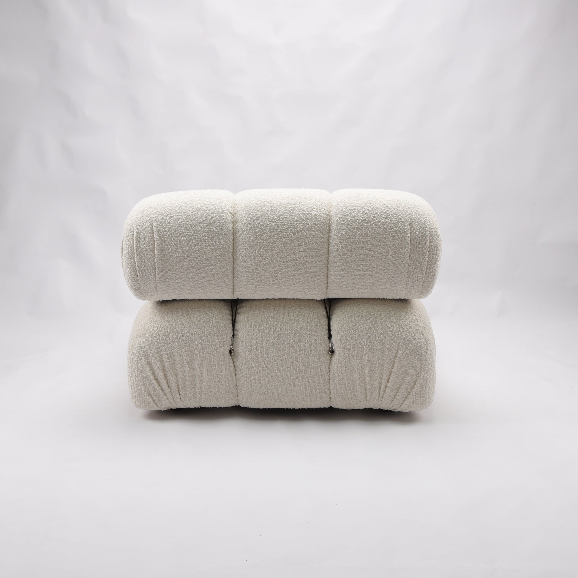 Gioia 1-Seater Chair - Left Armrest - Cream/White Boucle - GFURN