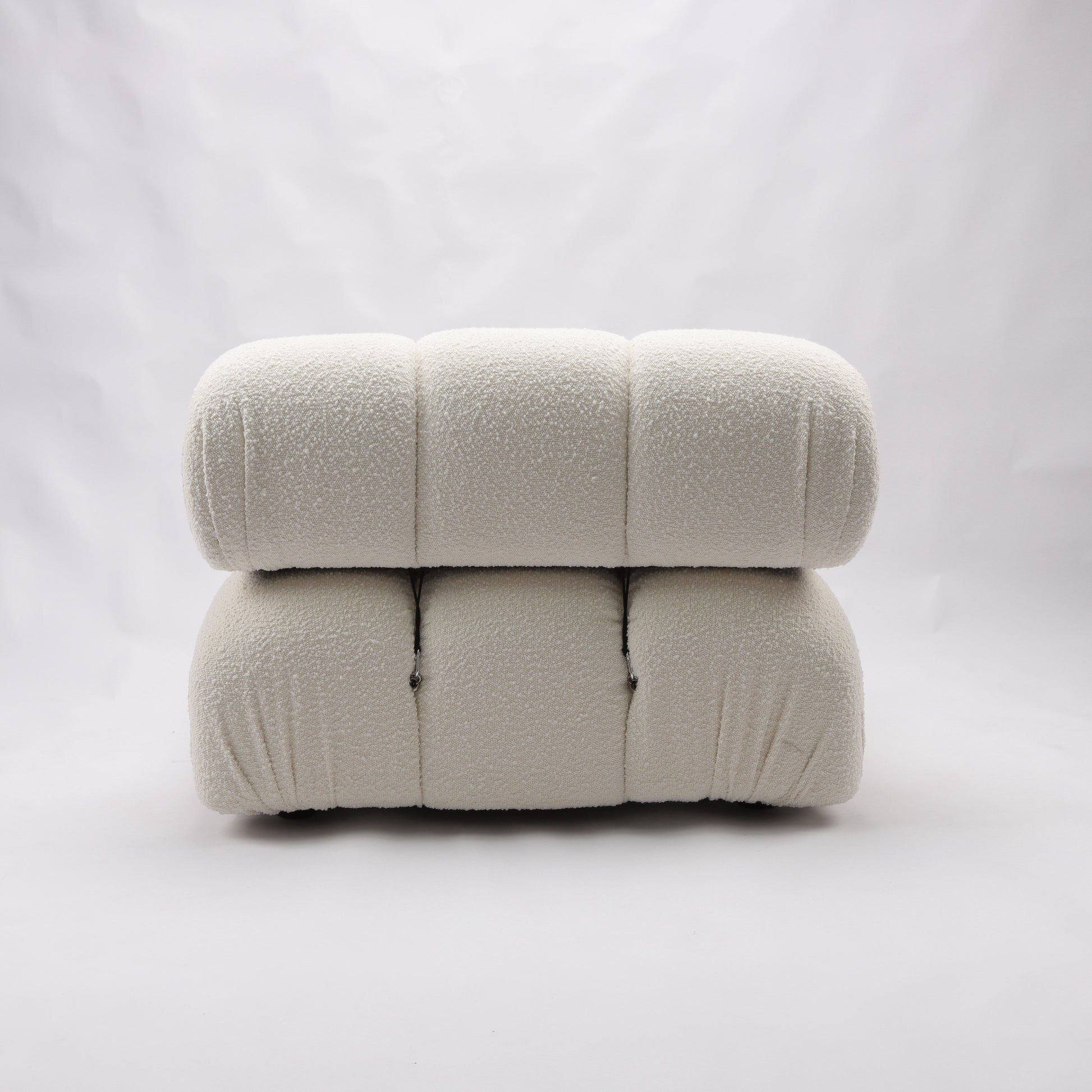 Gioia 1-Seater Chair - Right Armrest - Cream/White Boucle - GFURN